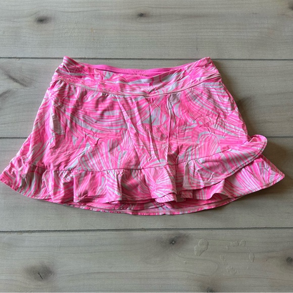 Lilly Pulitzer Pants - Lilly Pulitzer Pink Printed Ruffle Luxletic Skort